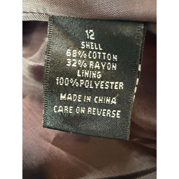 Vintage Briggs New York Chocolate Brown Velvet Velour Blazer Size 12 - Picture 10 of 10